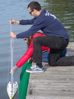 Dropping boat in the water
